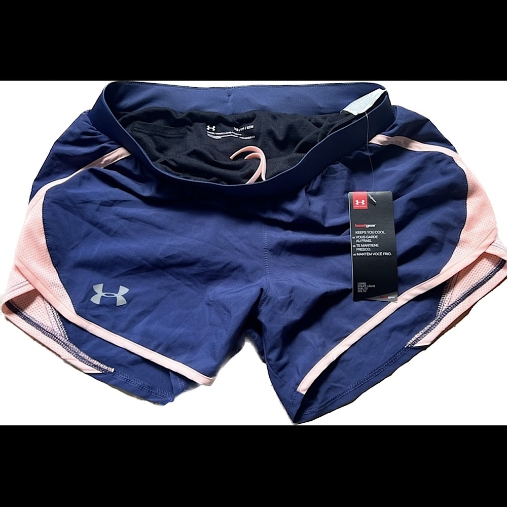 Under Armour Navy and Pink Womens XS Shorts
